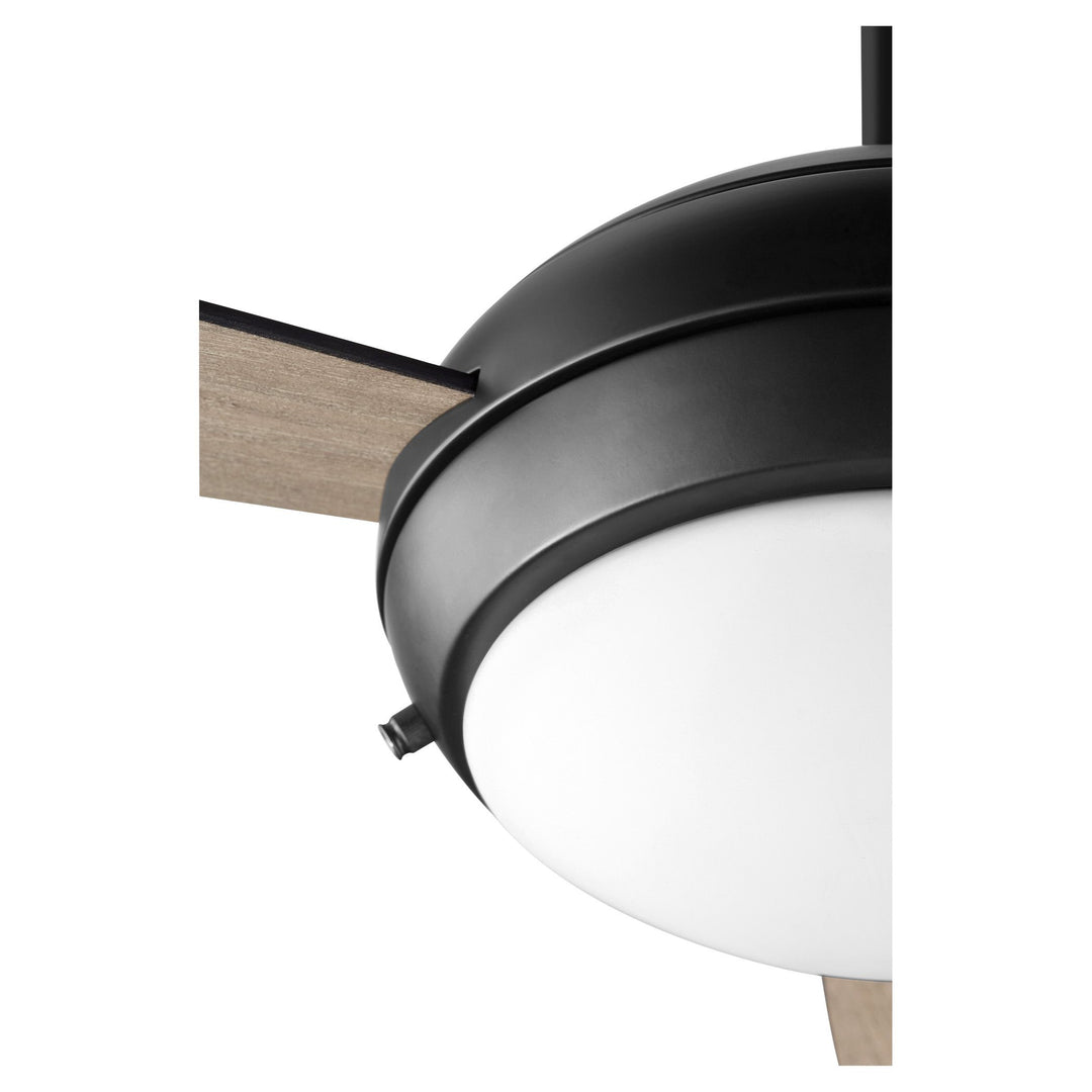 Expo 52" Three-Blade Matte Black LED Ceiling Fan