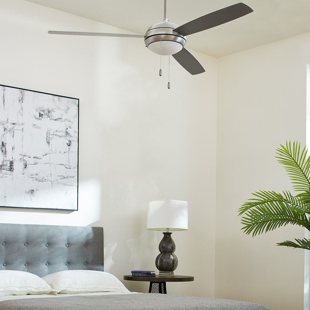 EXPO 60" 3-Blade Satin Nickel LED Ceiling Fan