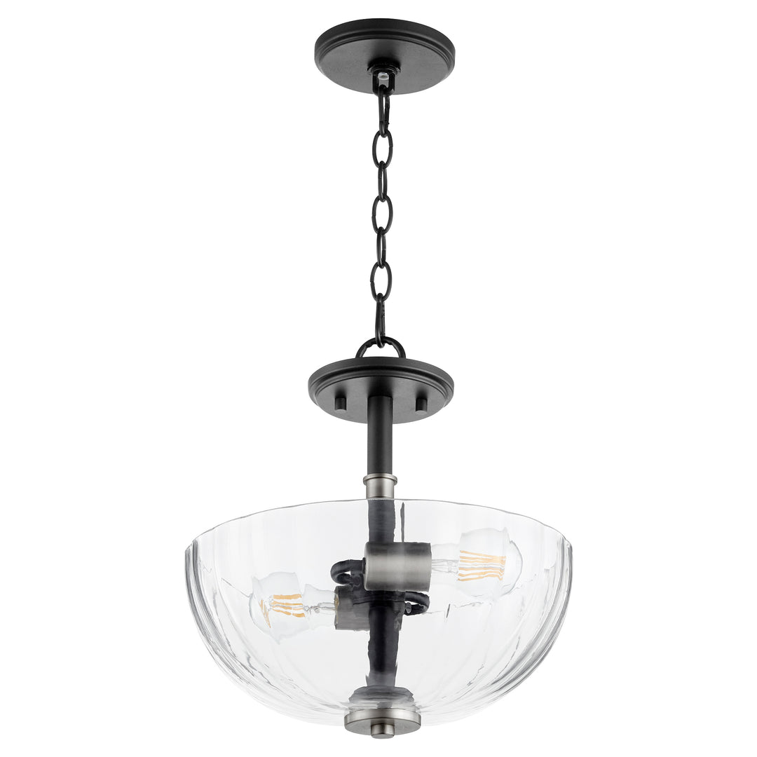 Monarch 2 Light Dual Mount - Textured Black | Satin Nickel