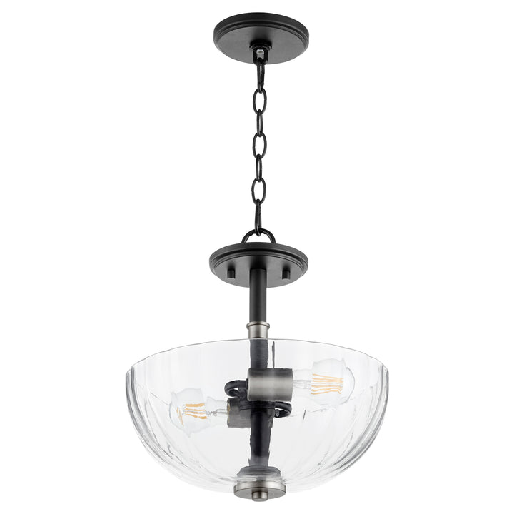 Monarch 2 Light Dual Mount - Textured Black | Satin Nickel