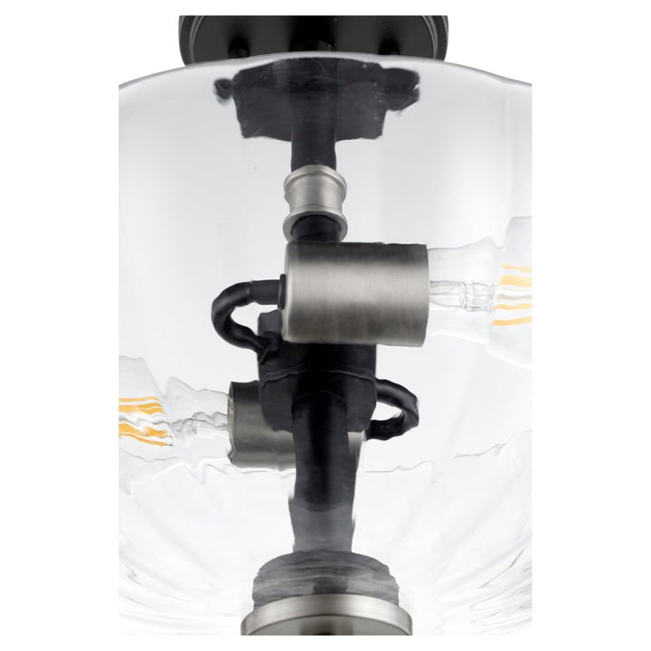 Monarch 2 Light Dual Mount - Textured Black | Satin Nickel