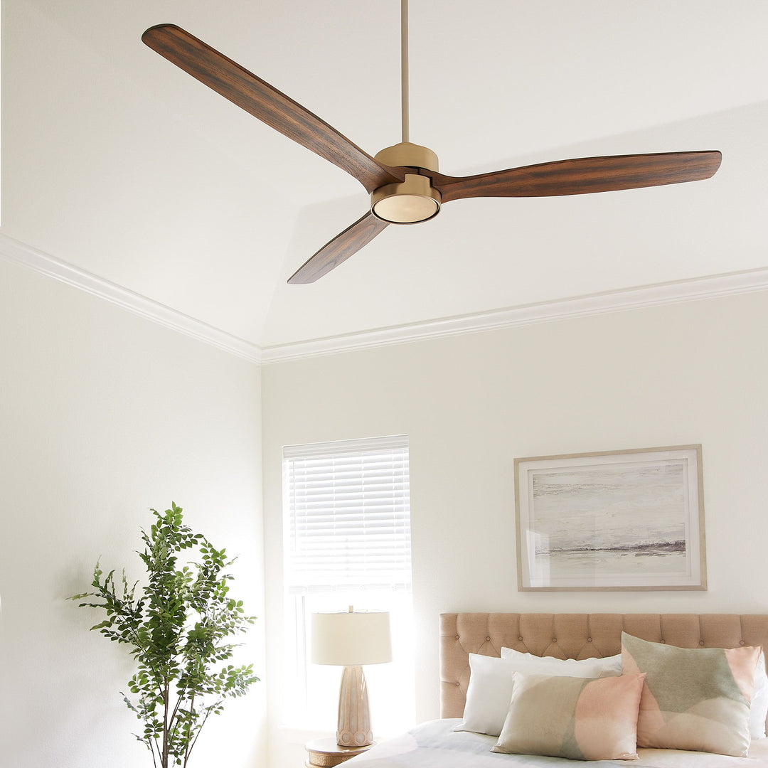 RENI 65" 3 Blade Fan - Aged Brass