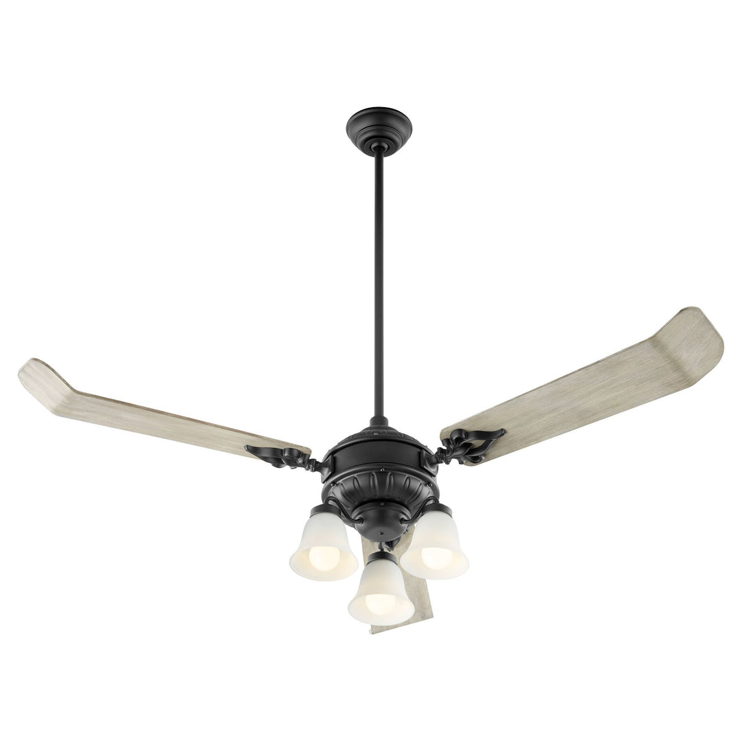 Brewster 60" 3 Blade Black Ceiling Fan - Textured Black
