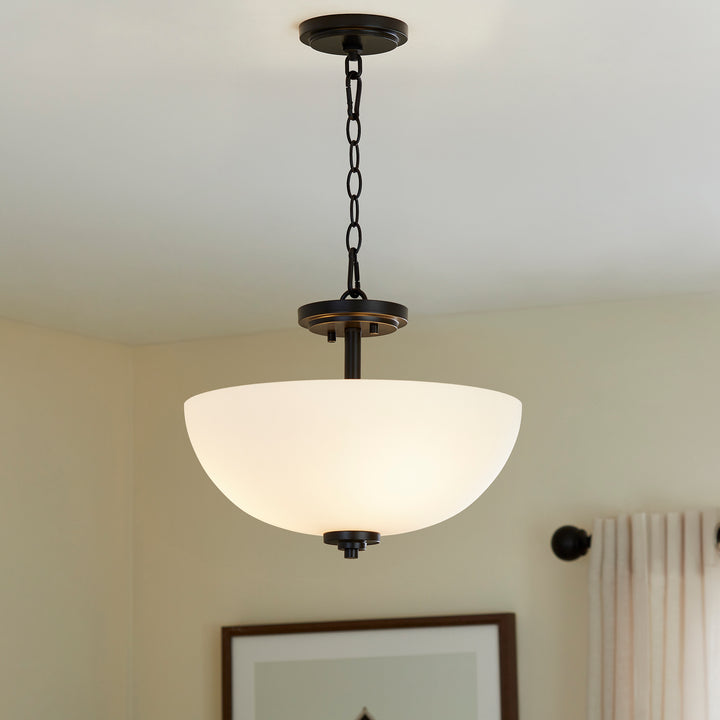 ADAMS 15" Satin Opal Dual Mount - Matte Black