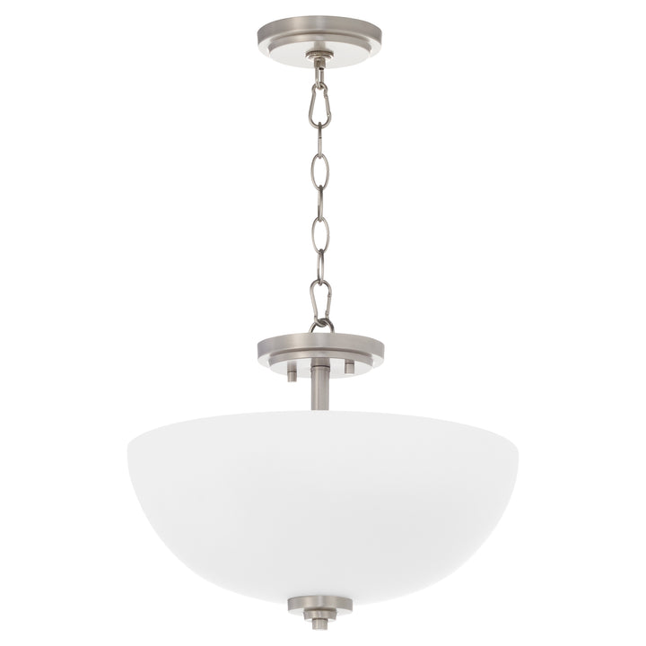 ADAMS 15" Satin Opal Dual Mount -  Satin Nickel