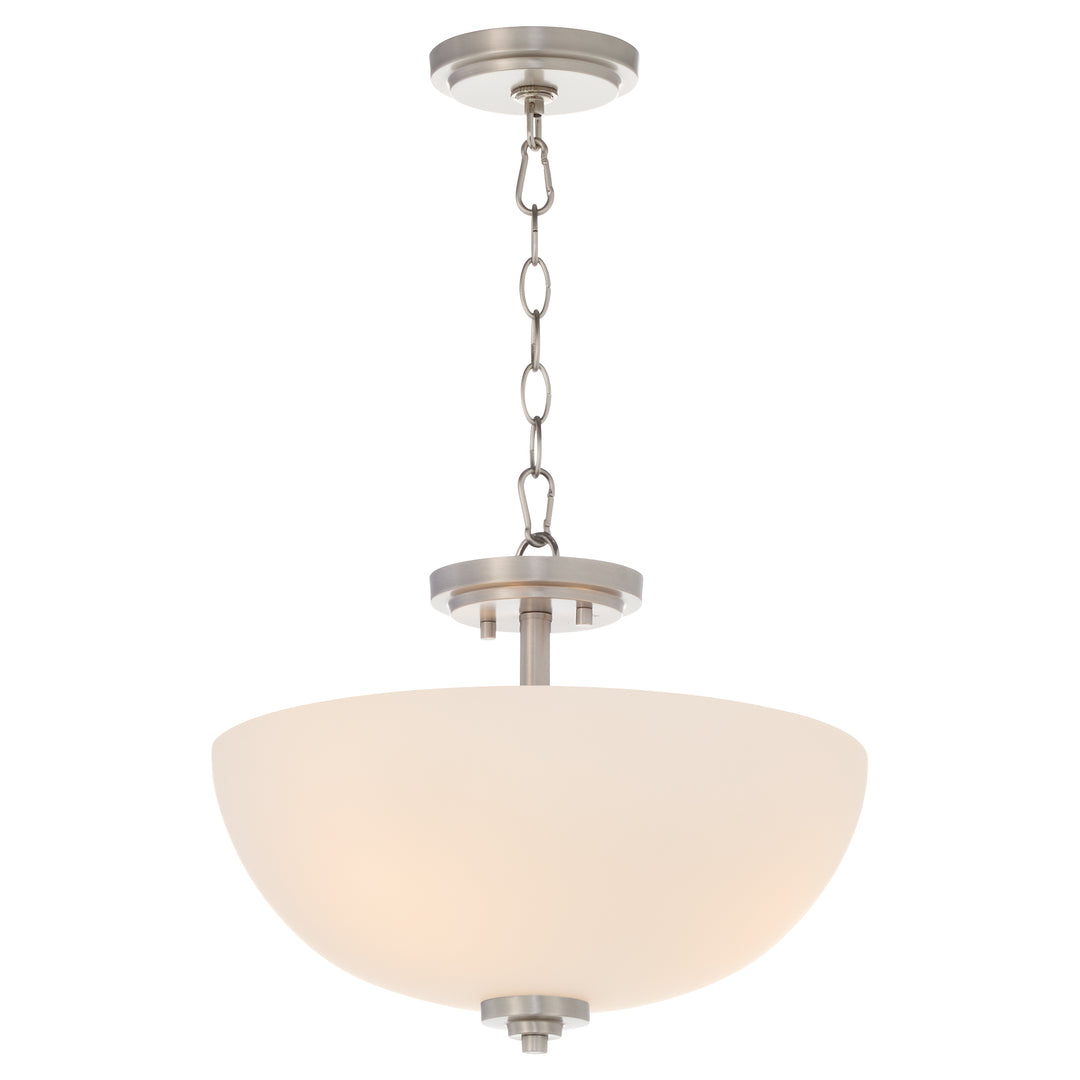 ADAMS 15" Satin Opal Dual Mount -  Satin Nickel