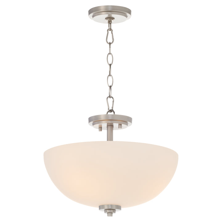 ADAMS 15" Satin Opal Dual Mount -  Satin Nickel