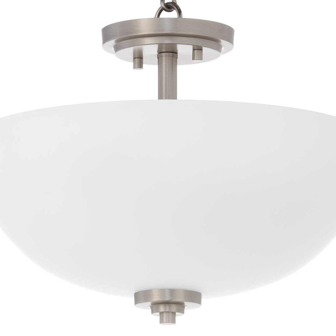ADAMS 15" Satin Opal Dual Mount -  Satin Nickel
