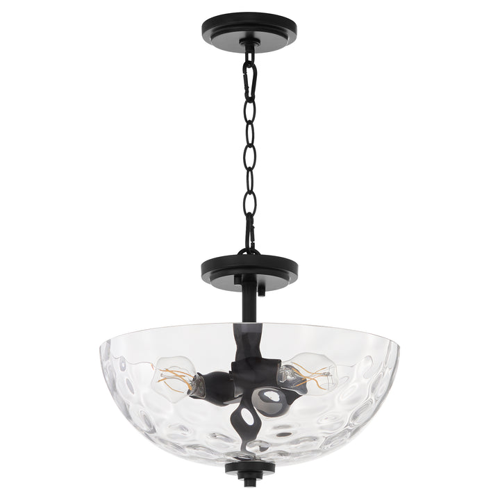 ADAMS 15" Clear/Hammered Dual Mount - Matte Black