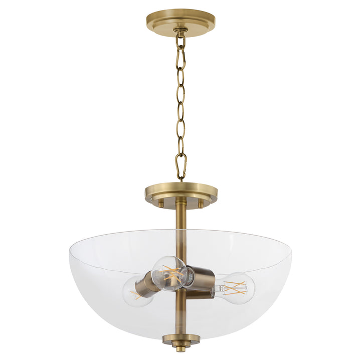 ADAMS 15" Clear Dual Mount - Aged Brass