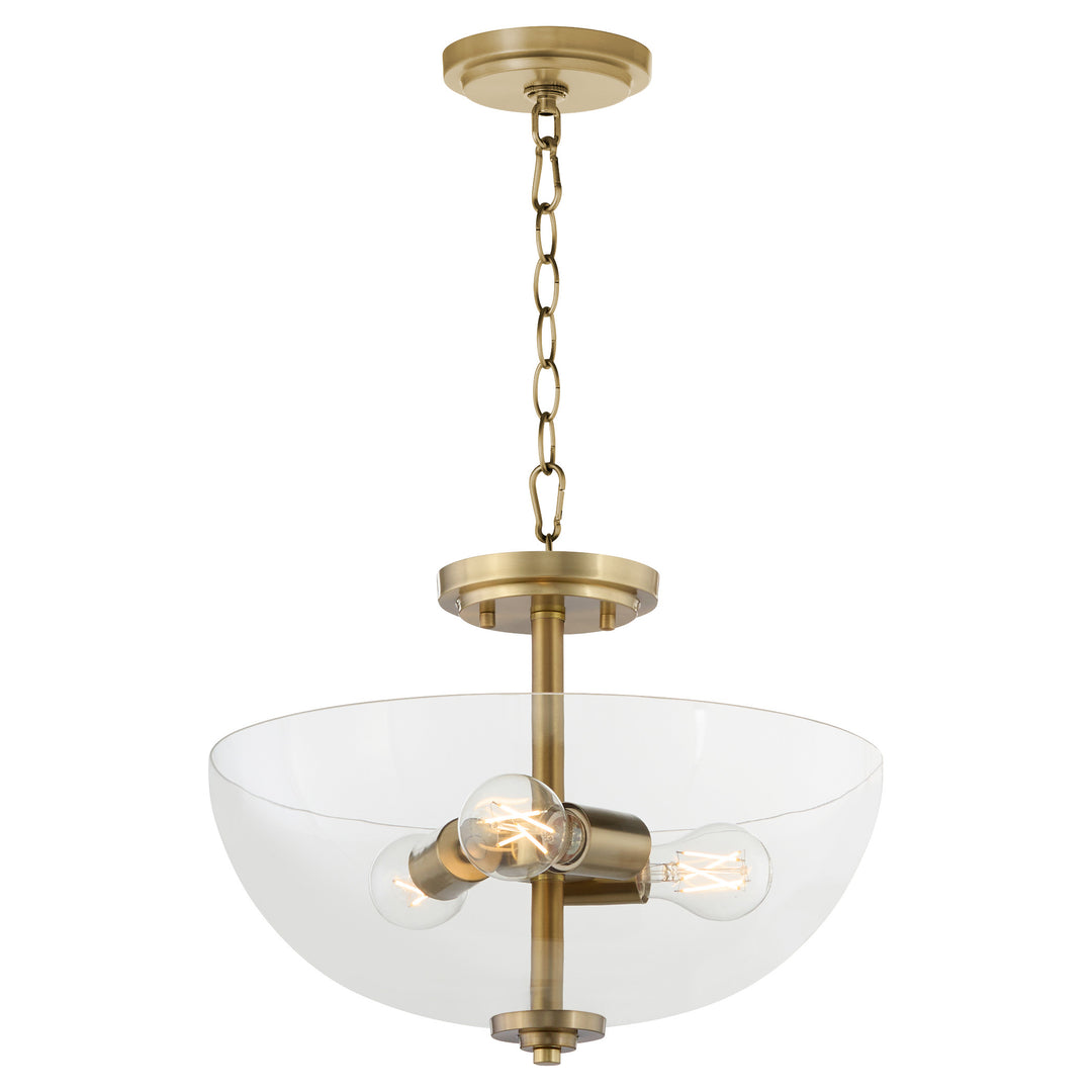 ADAMS 15" Clear Dual Mount - Aged Brass