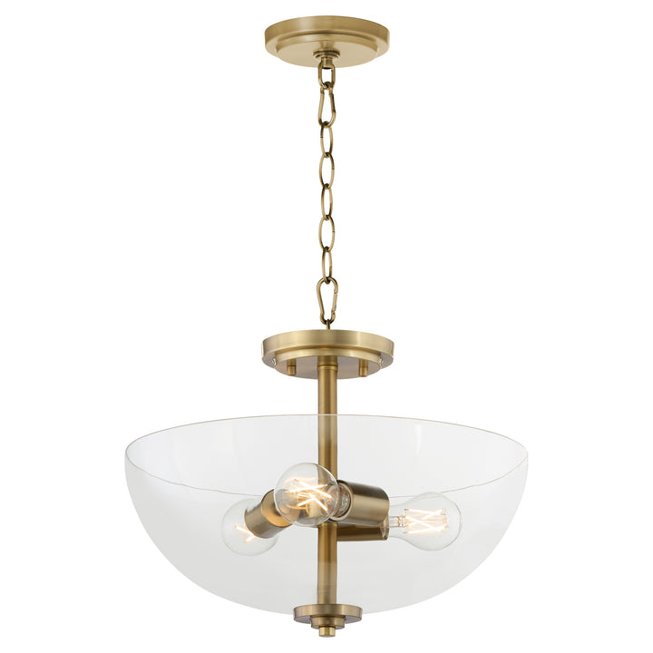 ADAMS 15" Clear Dual Mount - Aged Brass