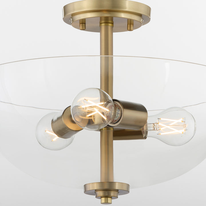ADAMS 15" Clear Dual Mount - Aged Brass