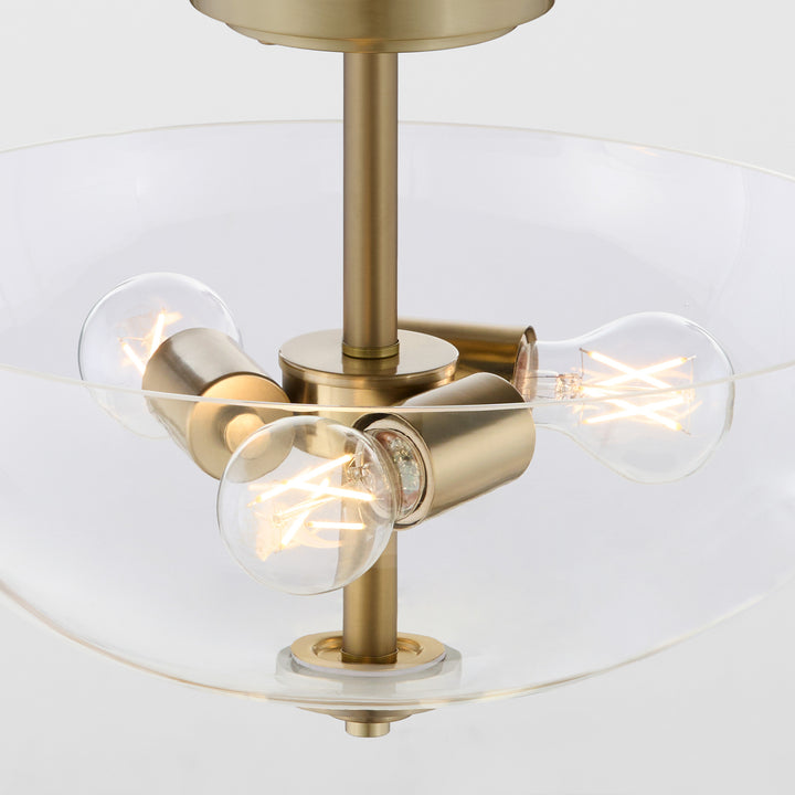 ADAMS 15" Clear Dual Mount - Aged Brass