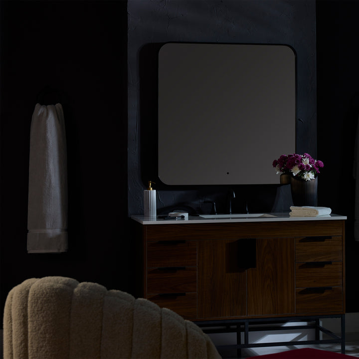 AVIOR 36"x36" Lighted Mirror - Black