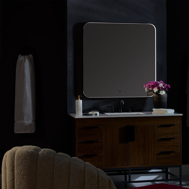 AVIOR 36"x36" Lighted Mirror - Black