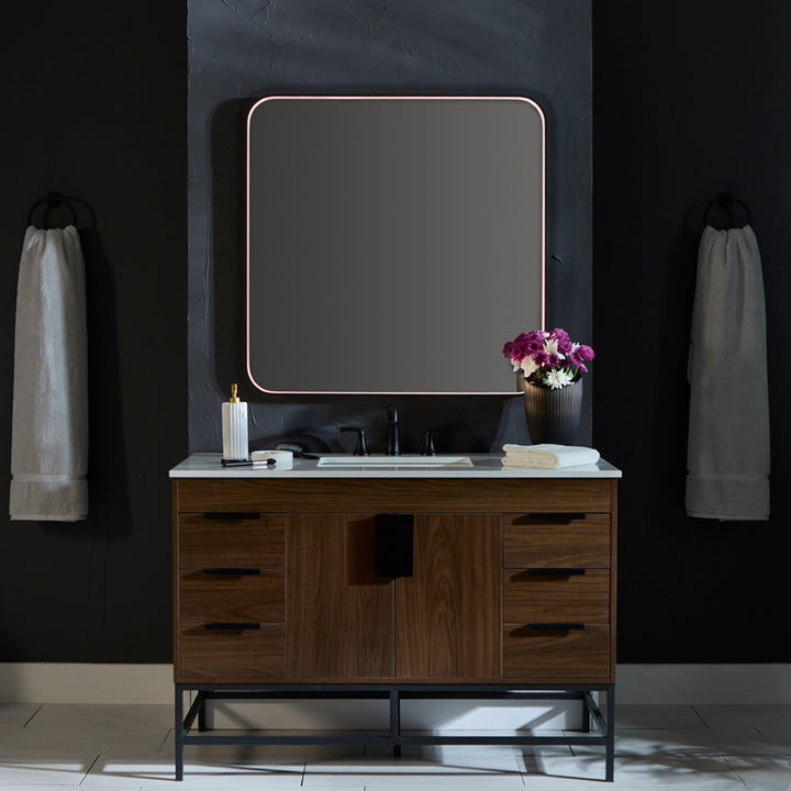 AVIOR 36"x36" Lighted Mirror - Black
