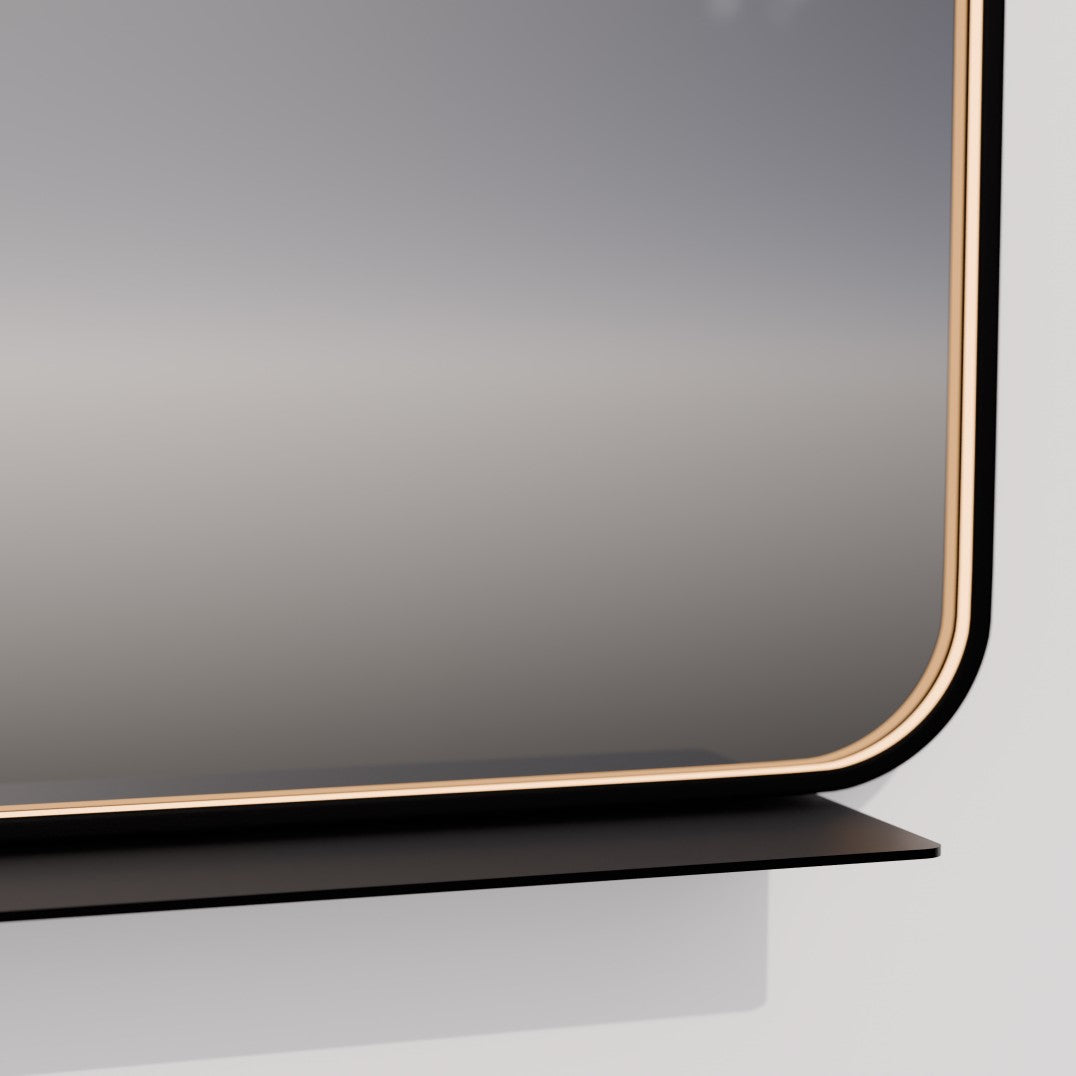 AVIOR 48"x36" Lighted Mirror - Black