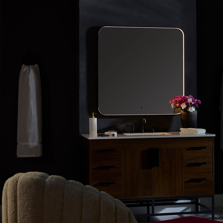 AVIOR 48"x36" Lighted Mirror - Black