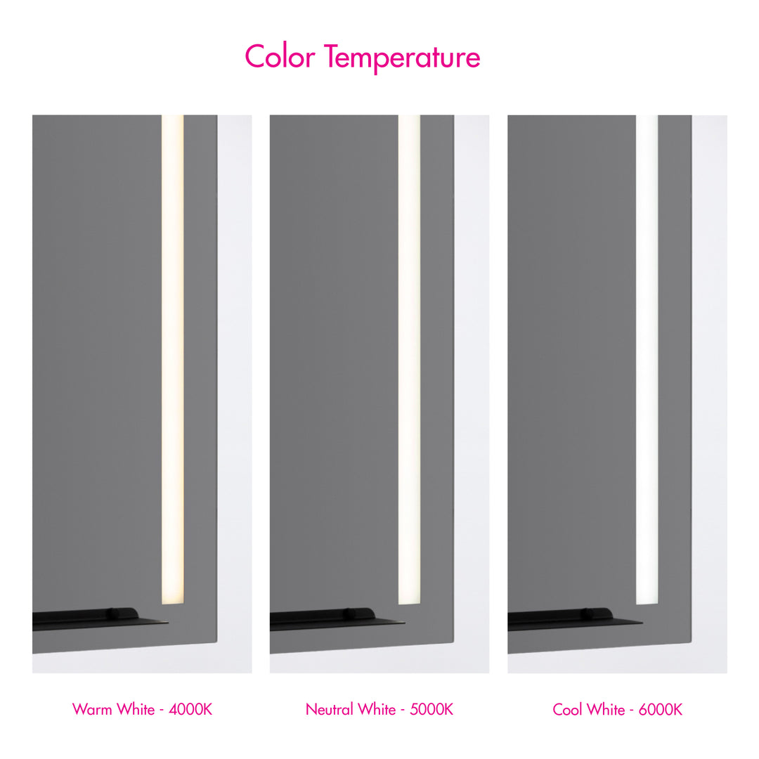 SKYLIGHT 48"x36" Lighted Mirror - Black