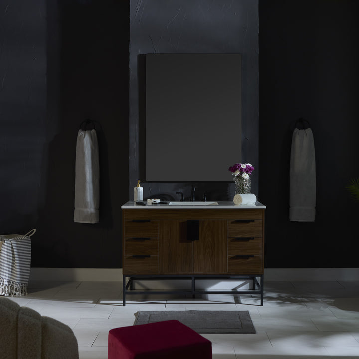 COMPACT 48"x48" Lighted Mirror - Black