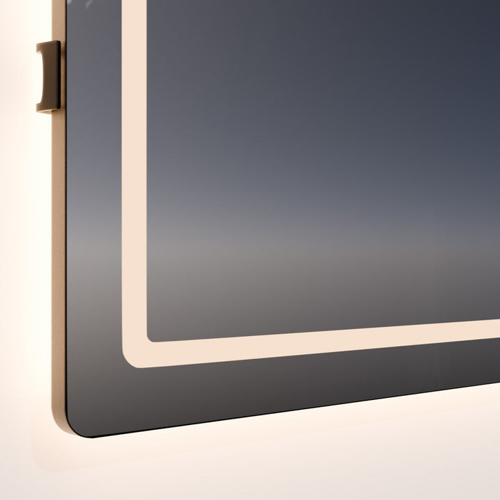COMPACT 48"x48" Lighted Mirror - Black