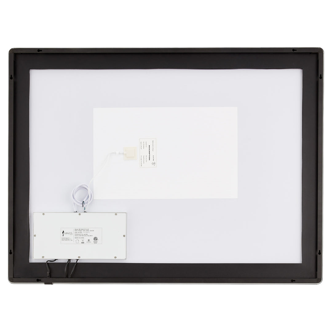 COMPACT 48"x48" Lighted Mirror - Black