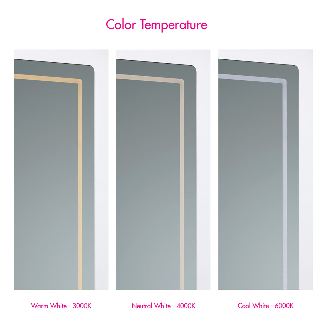 COMPACT 48"x48" Lighted Mirror - Black