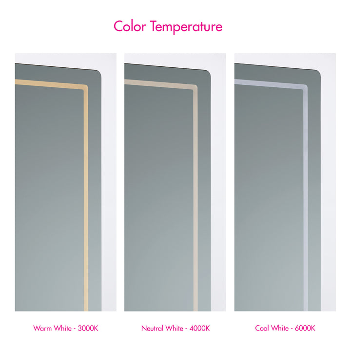 COMPACT 48"x48" Lighted Mirror - Black