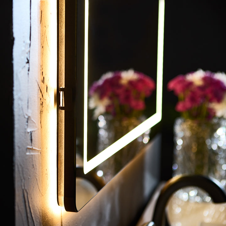 COMPACT 48"x48" Lighted Mirror - Black
