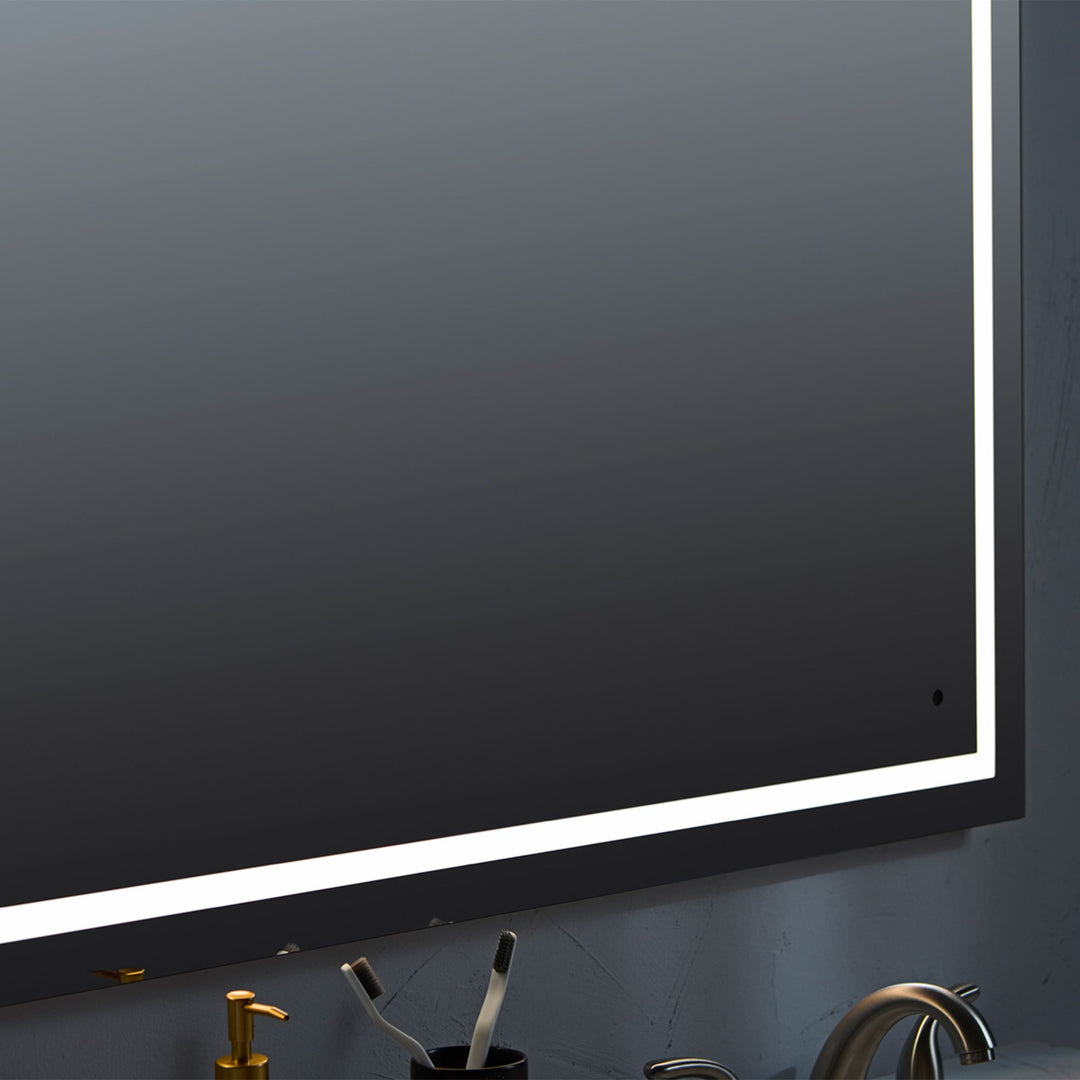 TRACK 36"x36" Lighted Mirror - Black