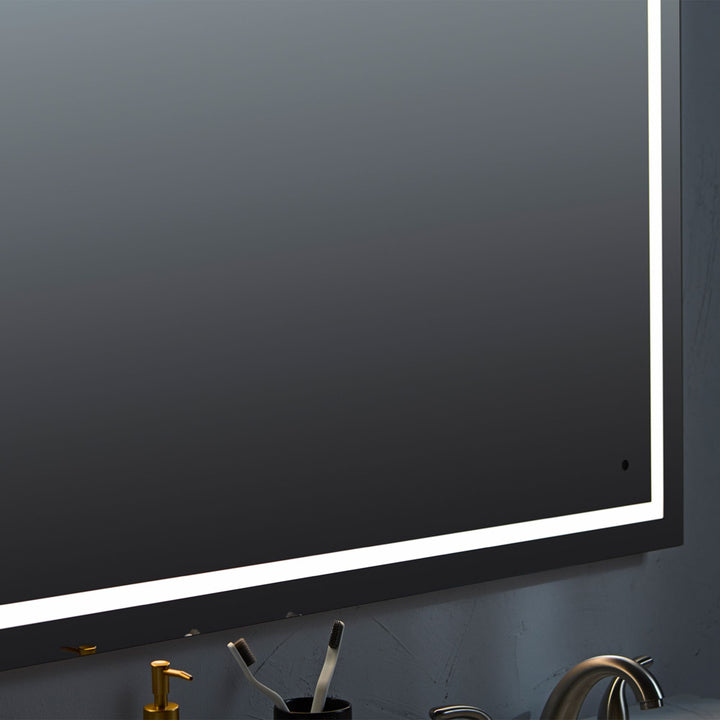 TRACK 36"x36" Lighted Mirror - Black