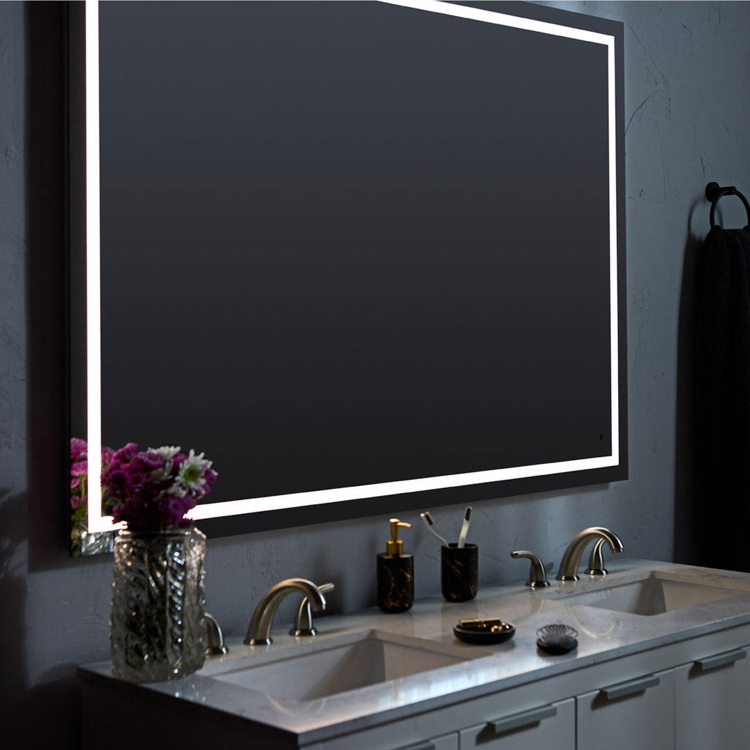 TRACK 36"x36" Lighted Mirror - Black