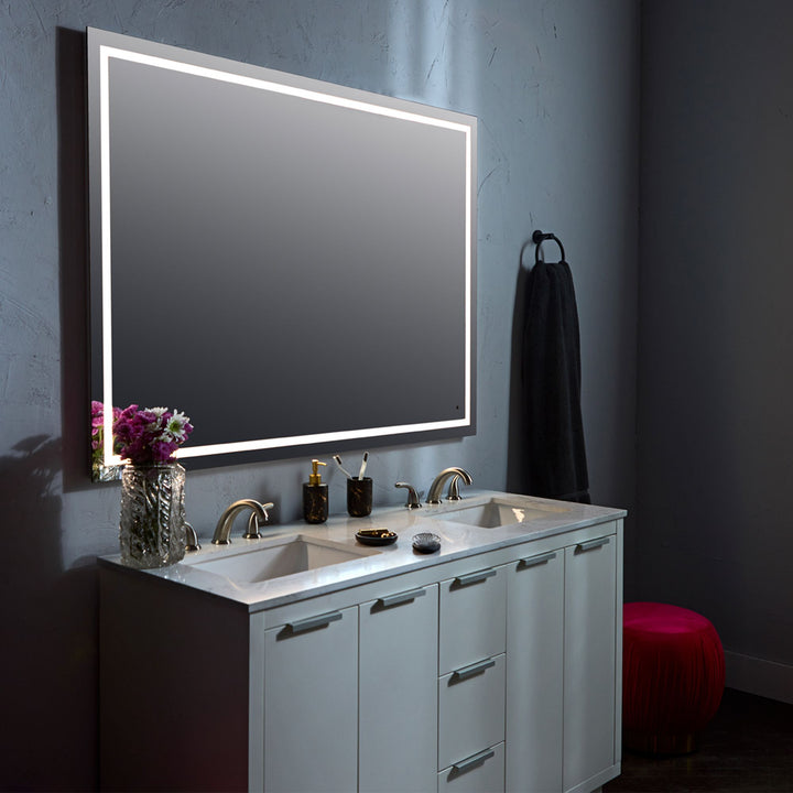 TRACK 36"x36" Lighted Mirror - Black
