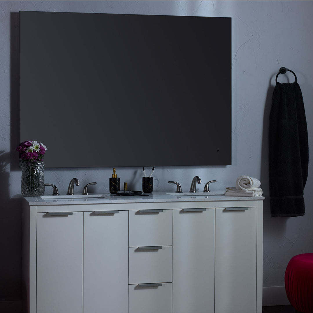 TRACK 36"x36" Lighted Mirror - Black