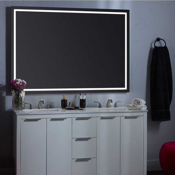 TRACK 36"x36" Lighted Mirror - Black