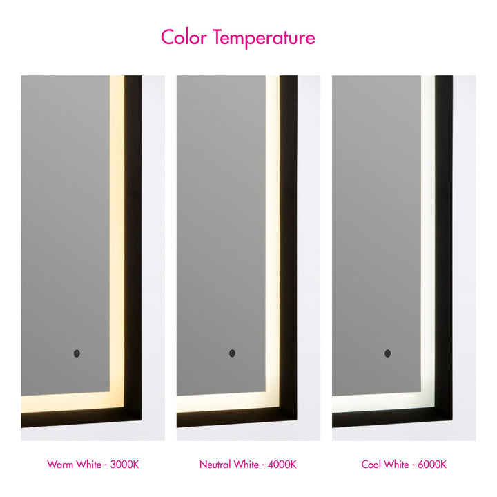 DUSK 24"x36" Lighted Mirror - Black