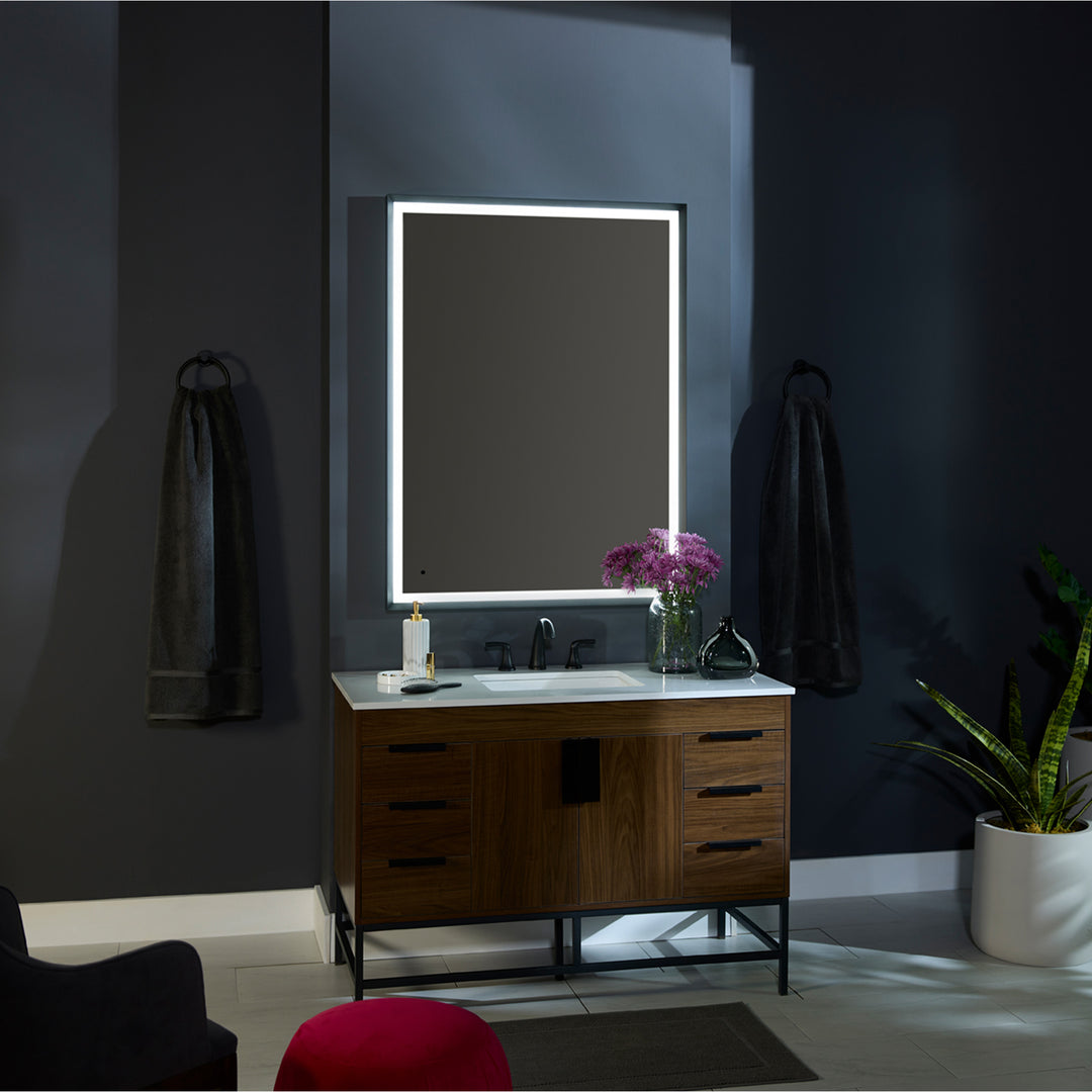 DUSK 36"x36" Lighted Mirror - Black