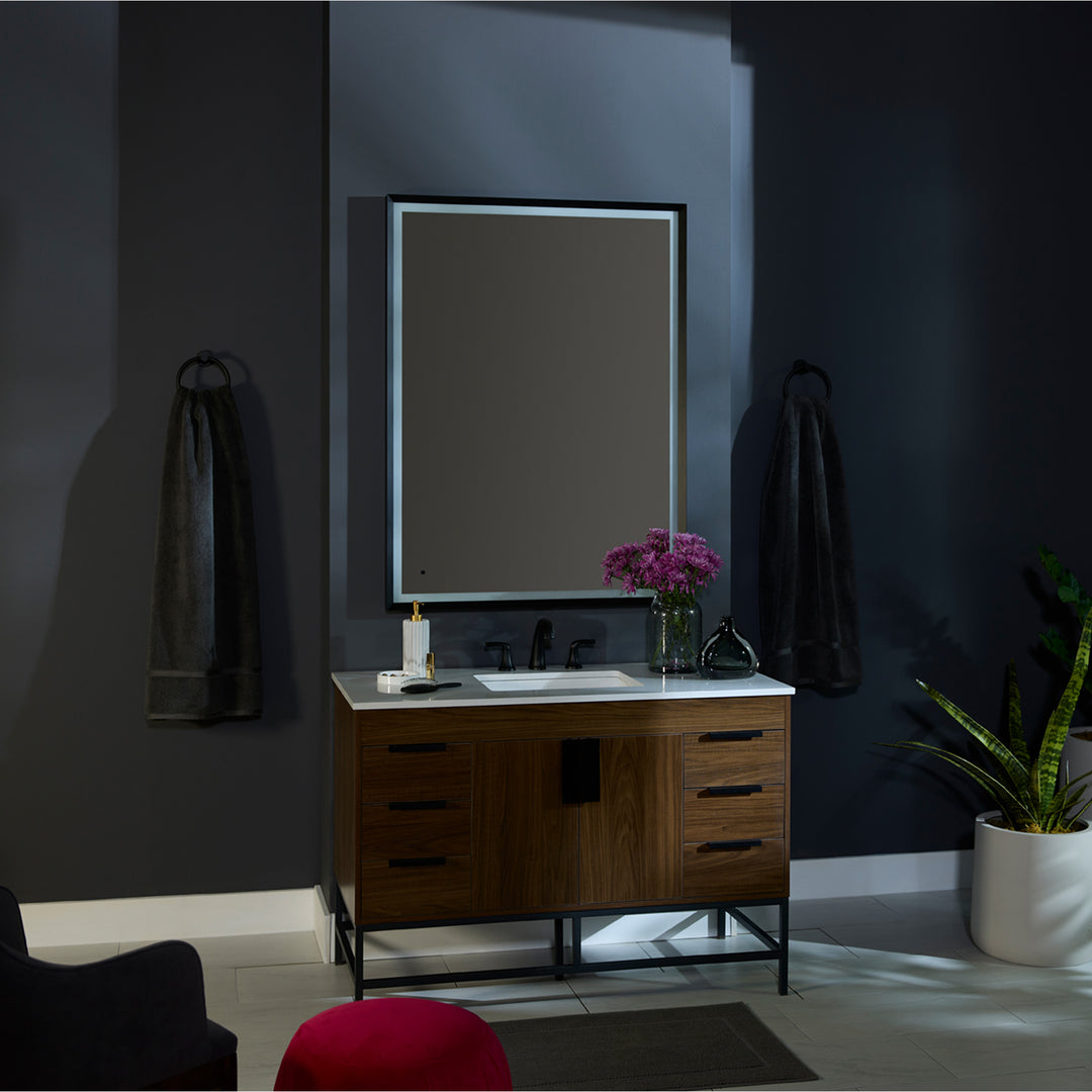 DUSK 36"x36" Lighted Mirror - Black