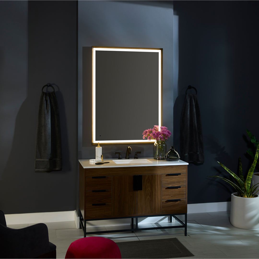 DUSK 48"x36" Lighted Mirror - Black