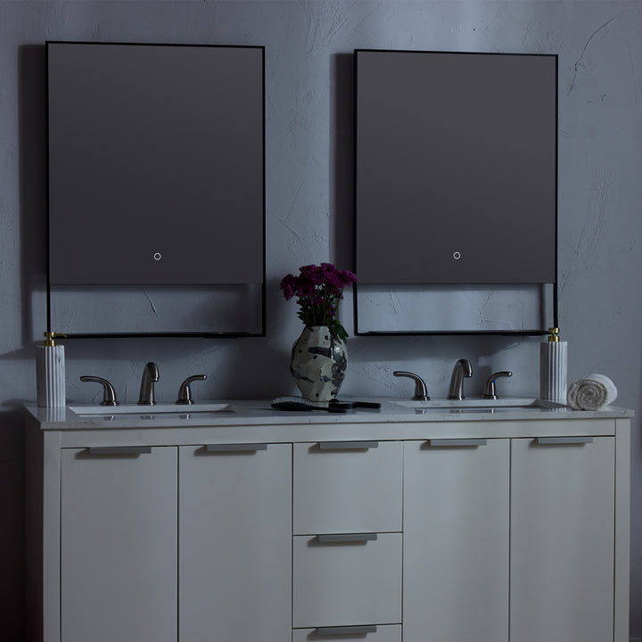CASTORE 24"x32" Lighted Mirror - Black