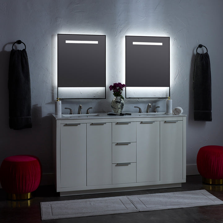 CASTORE 24"x32" Lighted Mirror - Black