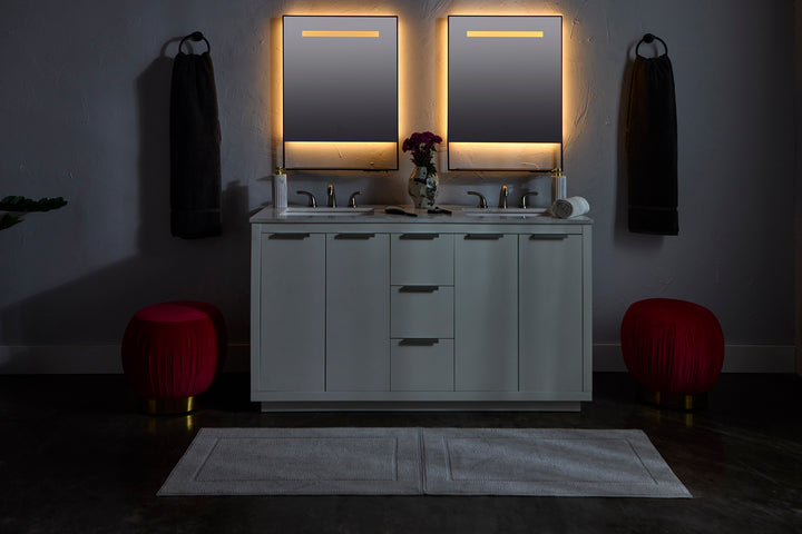 CASTORE 24"x32" Lighted Mirror - Black