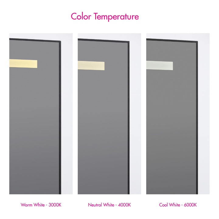 CASTORE 24"x32" Lighted Mirror - Black