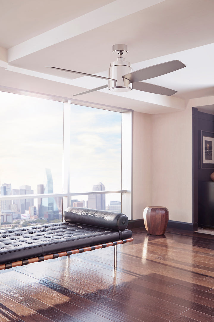 OSLO 52" Four Blade Fan - Polished Nickel