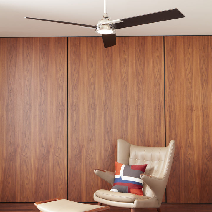 CODA 56" Three Blade Fan - Polished Nickel