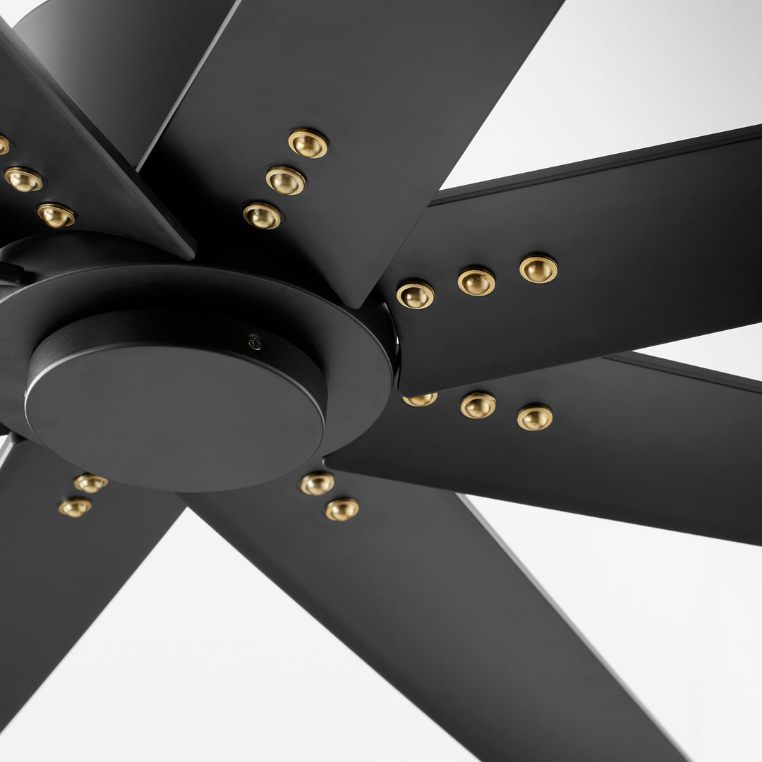 FLEET 72" Eight Blade Fan - Black & Black