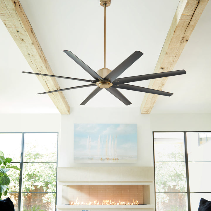 FLEET 72" Eight Blade Fan - Aged Brass