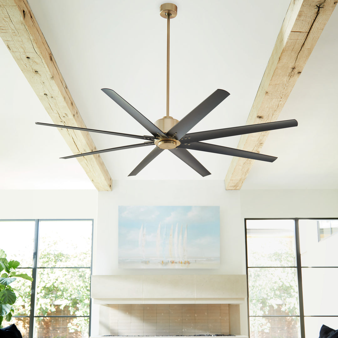 FLEET 72" Eight Blade Fan - Aged Brass
