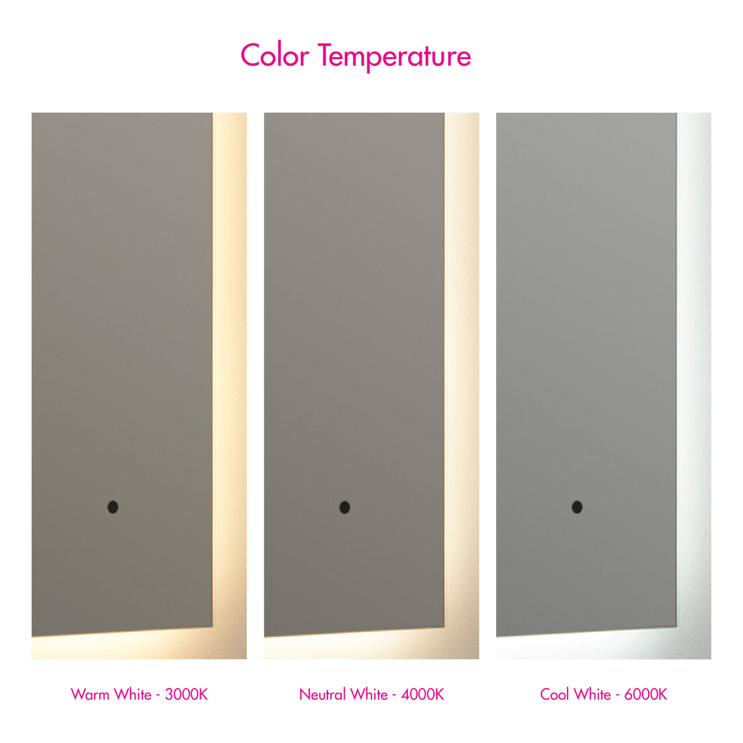 GALAXY 36"x36" Lighted Mirror - Mirrored Glass